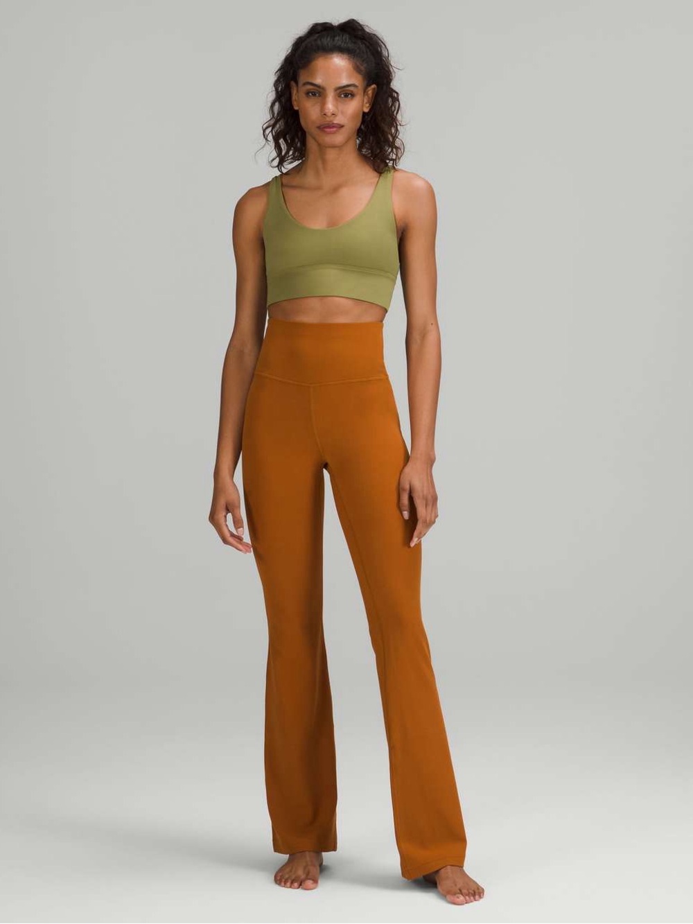 lululemon athletica High-Waisted Flare Pants in Rust Orange
